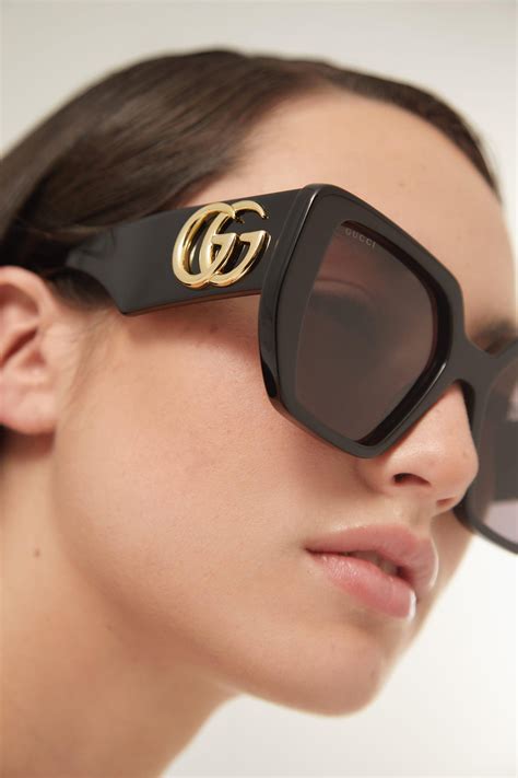 gucci black and white glasses|where to buy Gucci sunglasses.